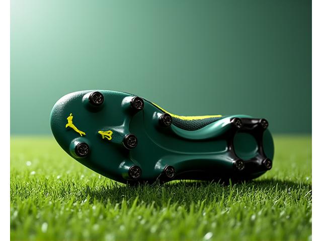 Nockenfußballschuhe für festen Rasen mit detaillierter Sohlenstruktur