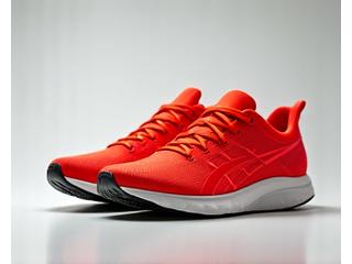 Leichte Wettkampf-Laufschuhe auf einer Laufbahn