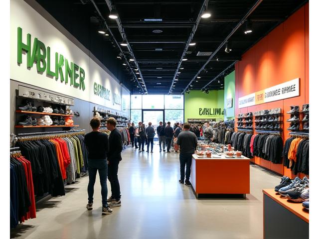 Moderner, großer Eichenhorst Sport Flagship-Store in Erlangen mit vielen Sportprodukten und Kundenberatung.